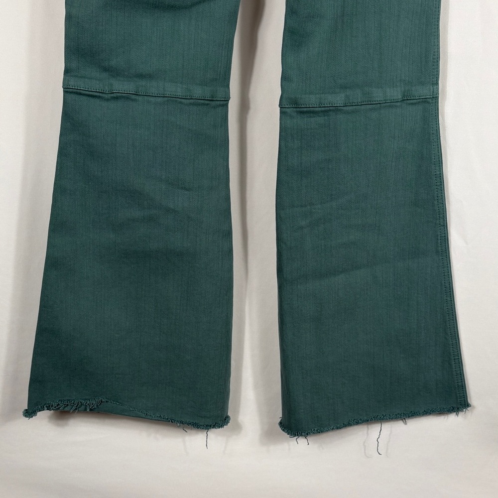 Vervet Teal Flare Bottom Colored Denim. Womens Size 27. Highrise bell bottoms - Picture 5 of 9